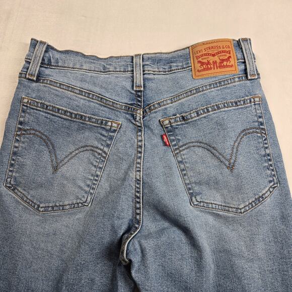 Levi's Wedgie Straight Button Fly Women's Denim Jeans Size 30 (29x28) Raw Hem - Picture 11 of 11